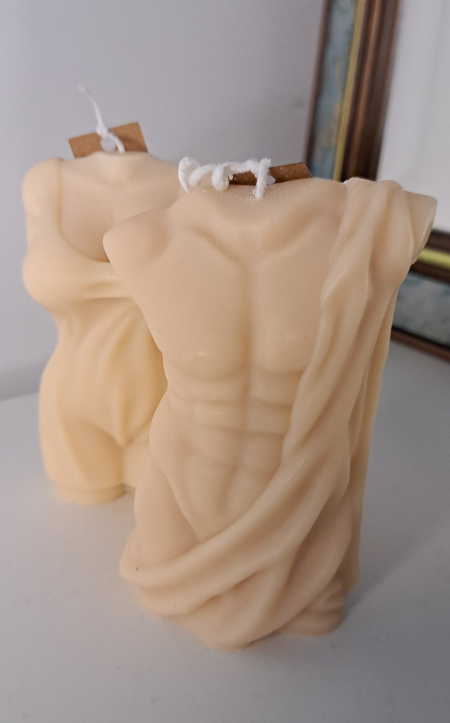 Bougie moulée en forme de corps humain "Femme" ou "Homme"